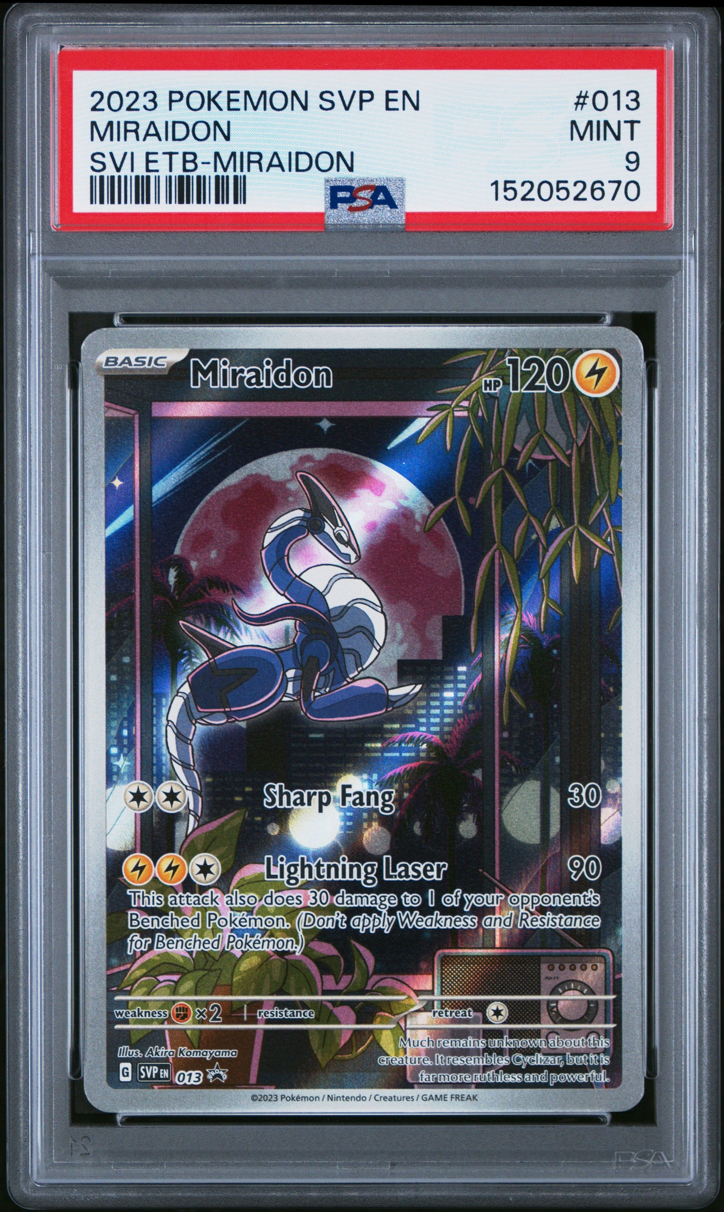 Miraidon 013 Scarlet & Violet Elite Trainer Box-Miraidon Pokemon PSA 9