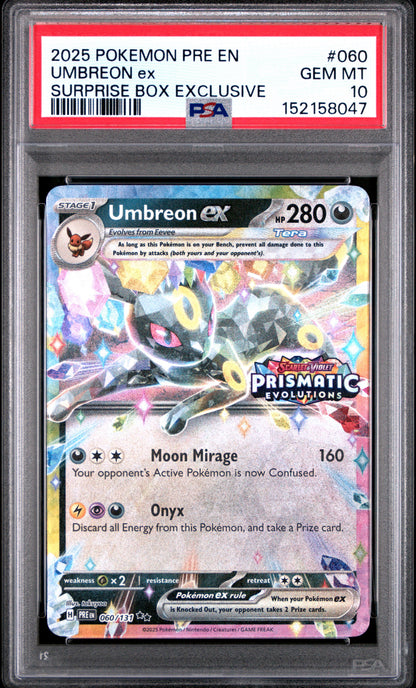 Umbreon EX 060/108 Surprise Box Exclusive Pokemon PSA 10