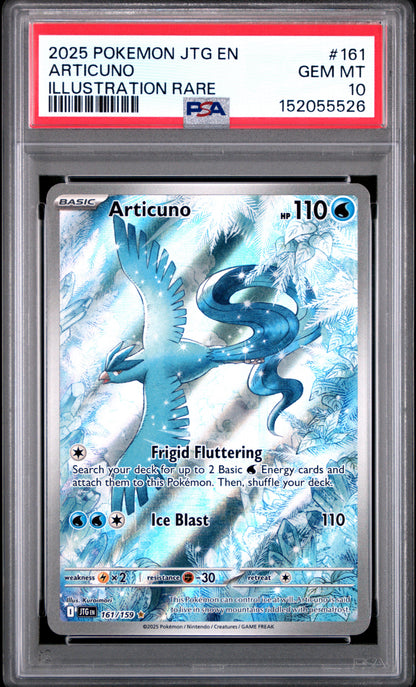 Articuno 161/159 Illustration Rare Jtg En-Journey Together Pokemon PSA 10