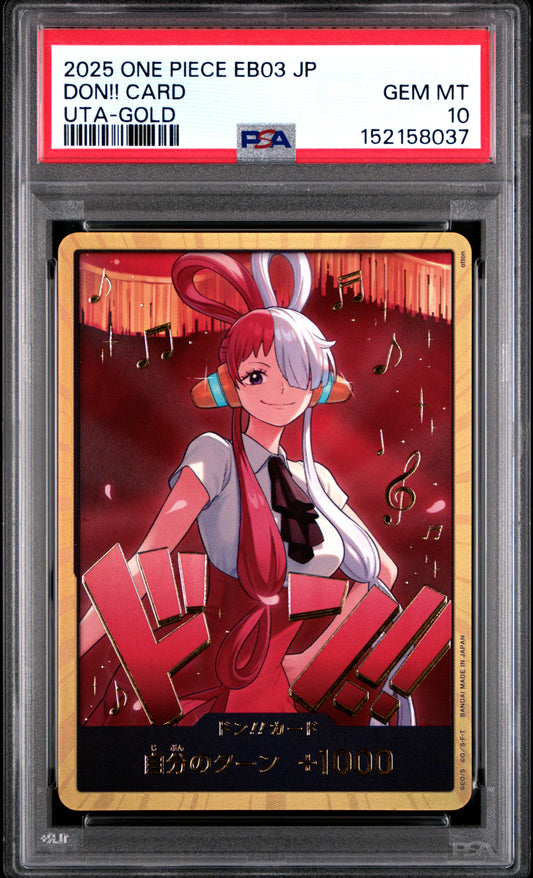 Don!! Card Uta-Gold One Piece Japanese PSA 10
