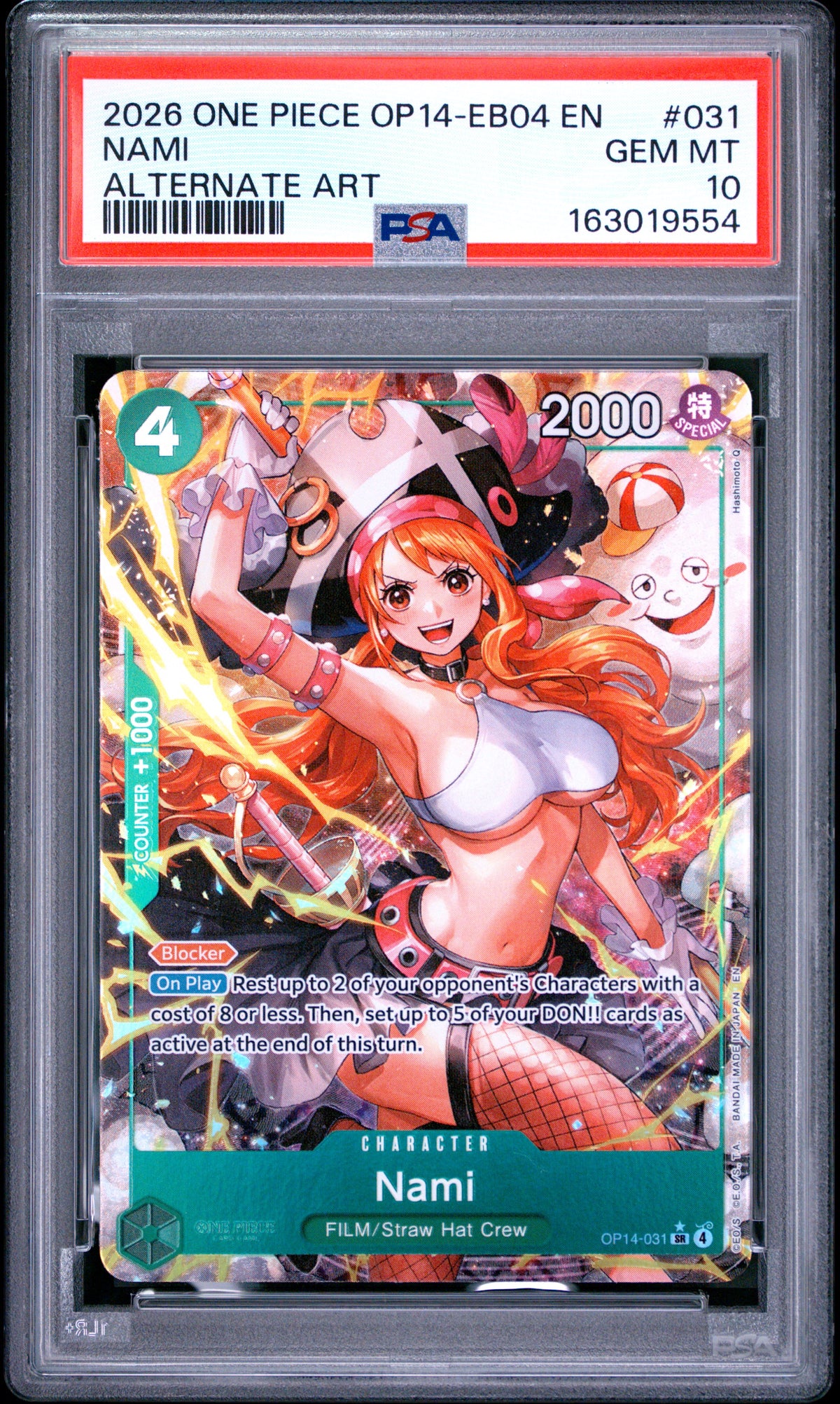 Nami 031 Alternate Art One Piece PSA 10