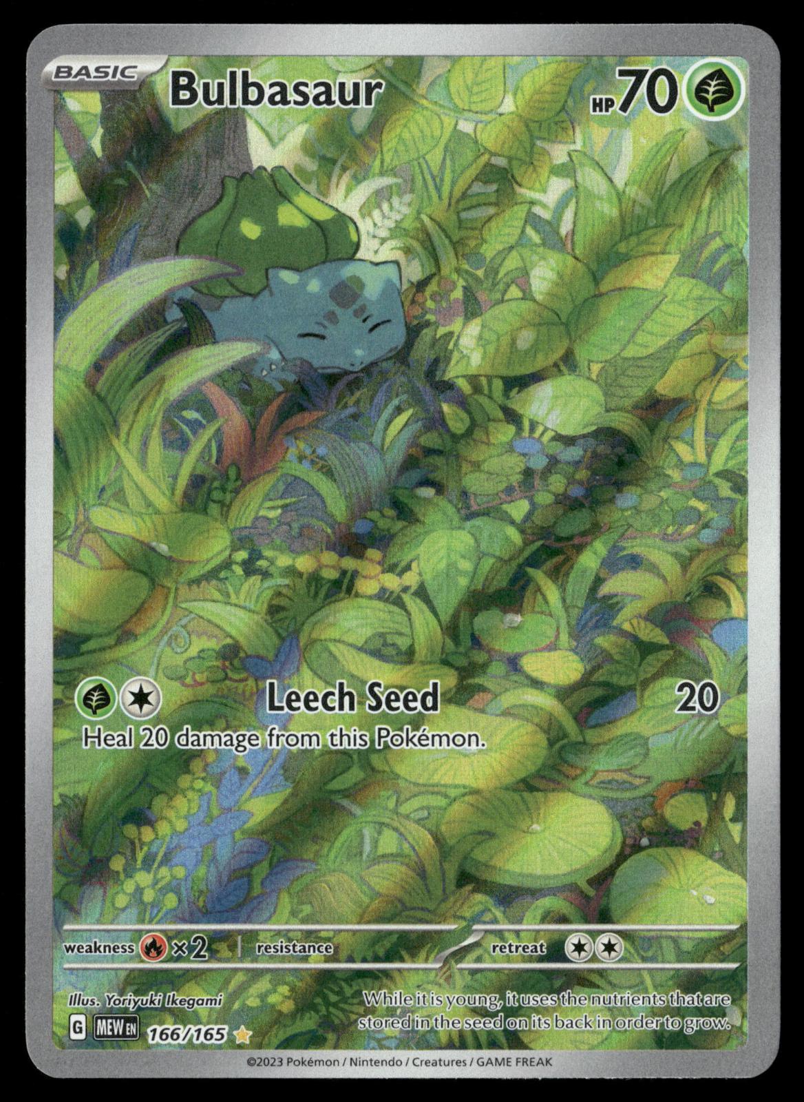 Bulbasaur 166/165 Illustration Rare 151 Pokemon Holo Near Mint