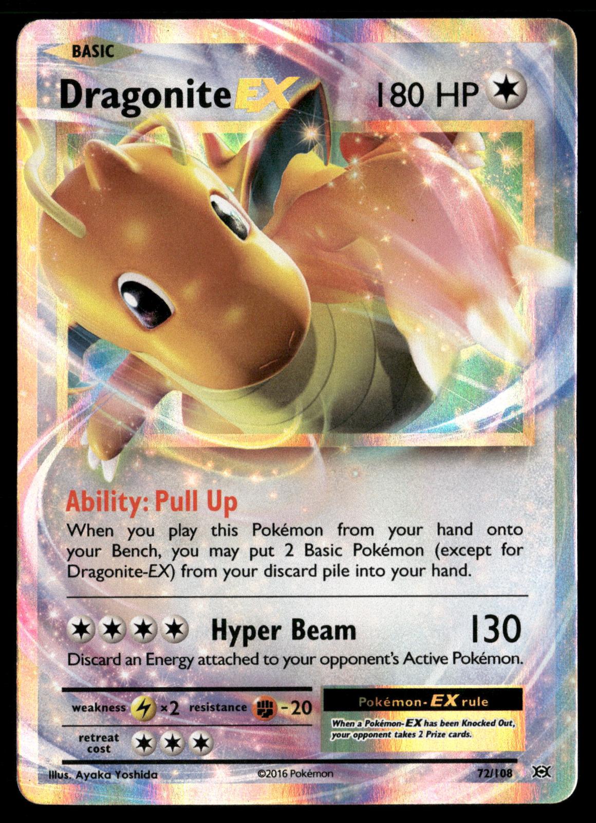 Dragonite EX 72/108 Holo EX Rare Evolutions Pokemon Near Mint