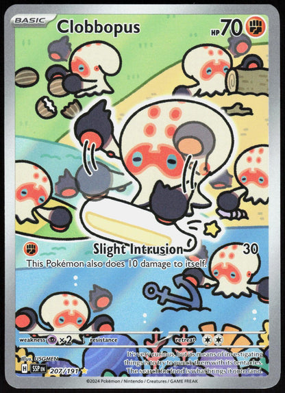Clobbopus 207/191 Illustration Rare Surging Sparks Pokemon Holo Near Mint