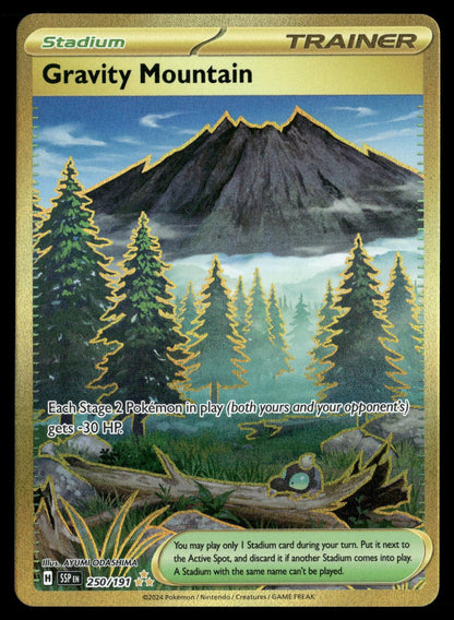 Gravity Mountain 250/191 Hyper Rare Surging Sparks Pokemon Holo Near Mint