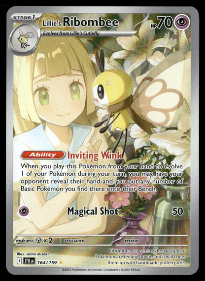 Lillie's Ribombee 164/159 Illustration Rare Journey Together Pokemon Holo NM