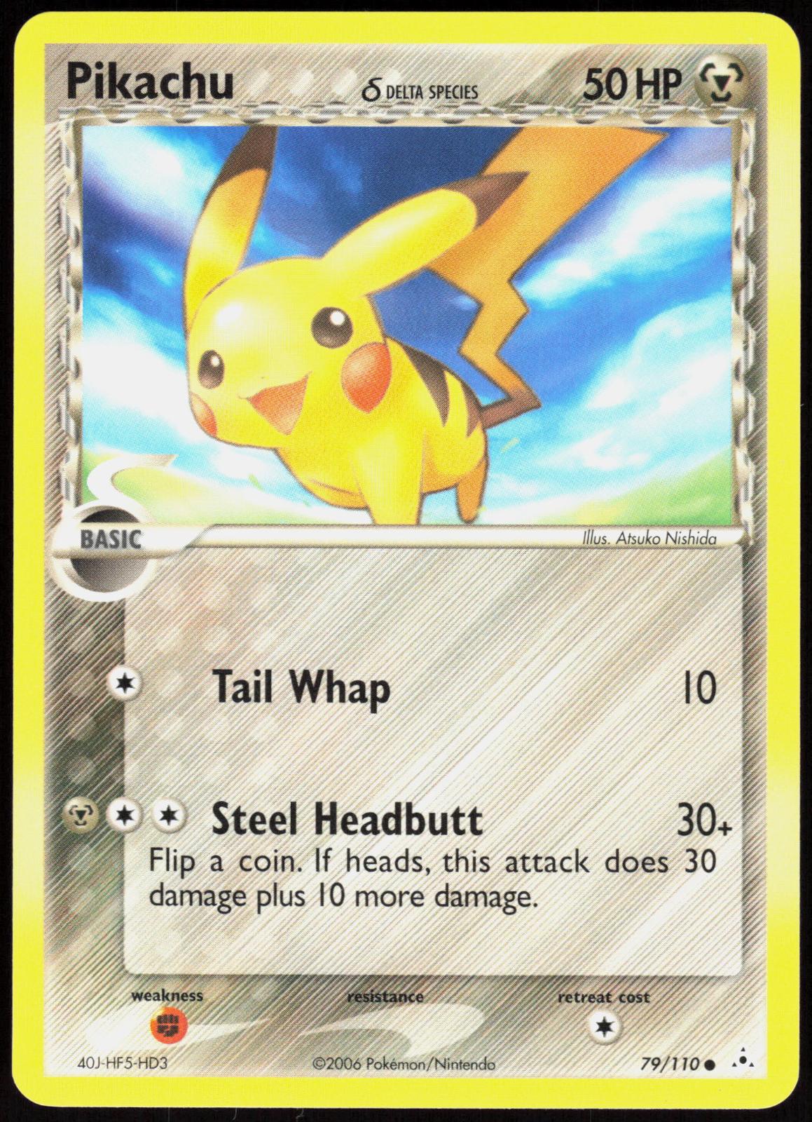 Pikachu 79/110 Common Holon Phantoms Pokemon Lightly Played+