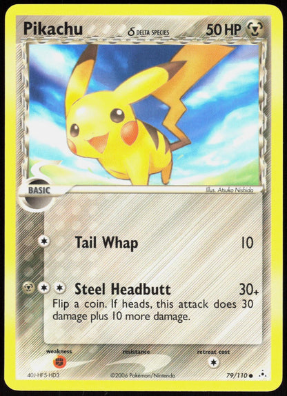 Pikachu 79/110 Common Holon Phantoms Pokemon Lightly Played+