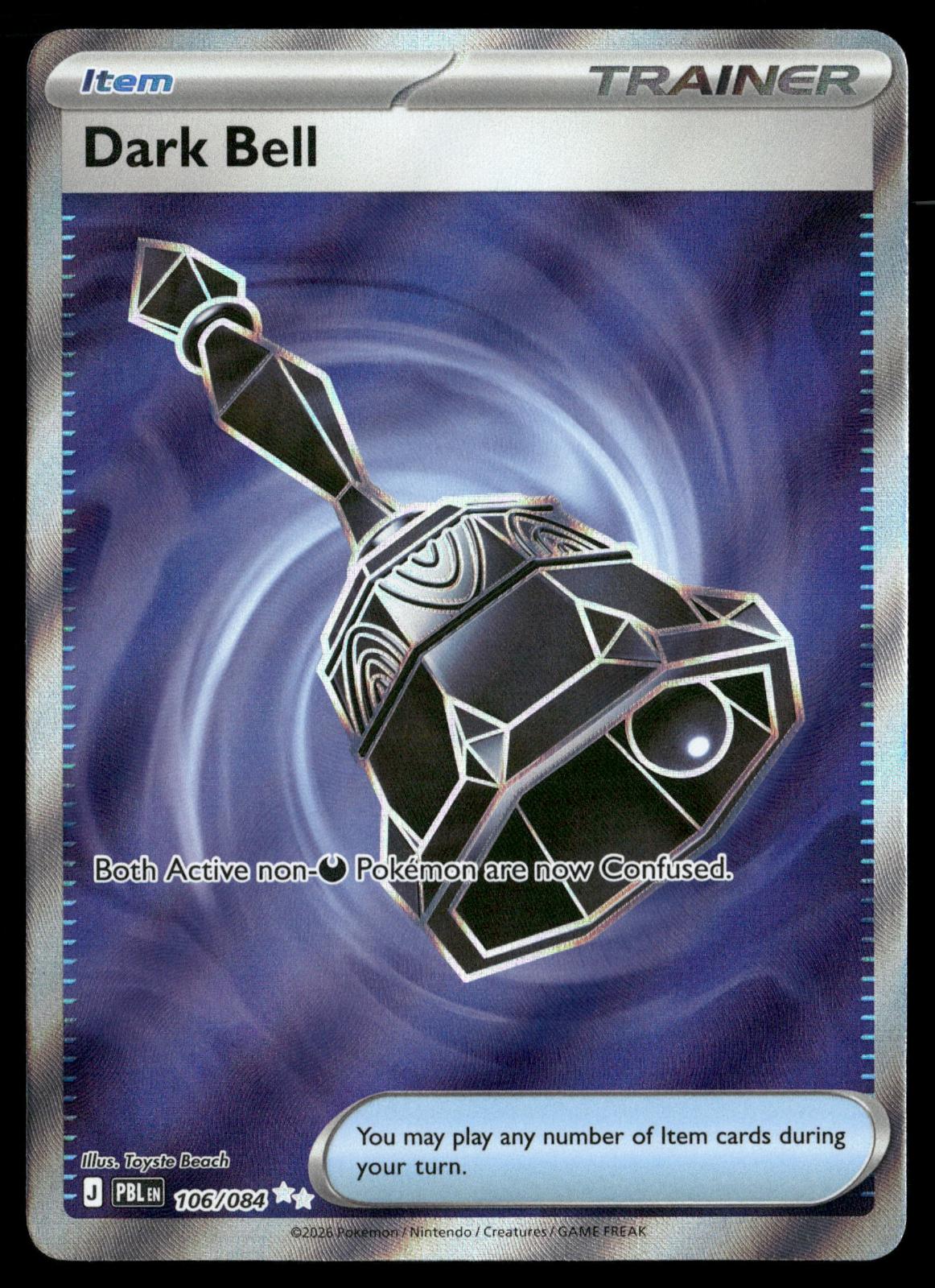 Dark Bell 106/084 Ultra Rare Pitch Black Pokemon Holo Near Mint