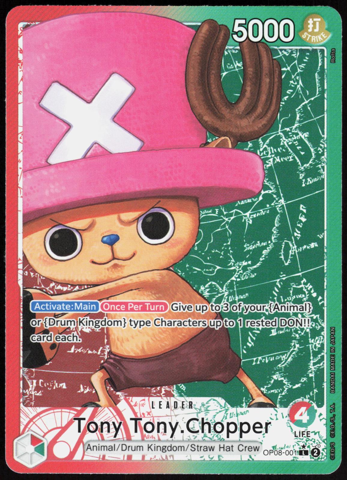 Tony Tony.Chopper (001) (Parallel) OP08-001 Leader Two Legends One Piece Foil NM