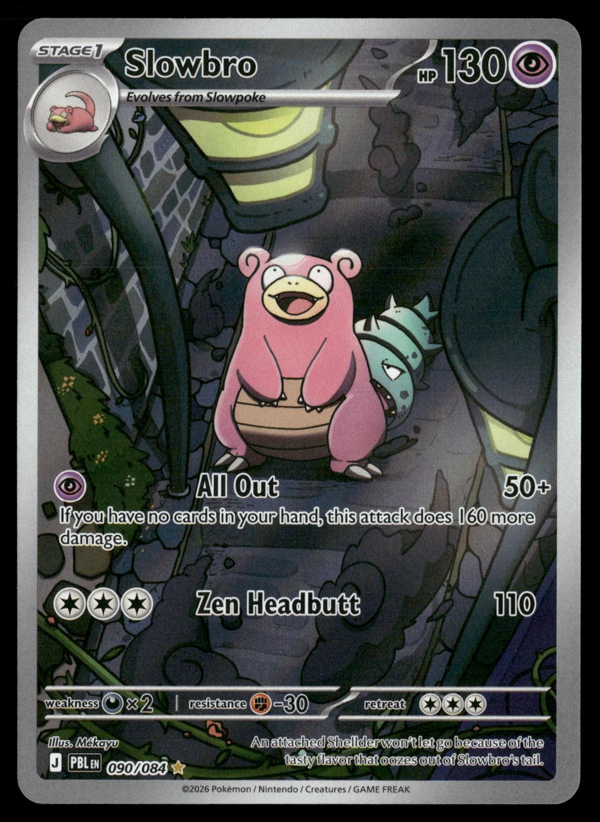 Slowbro 090/084 Illustration Rare Pitch Black Pokemon Holo Near Mint