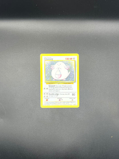 Chansey 3/102 Holo Holo Rare Base Set Unlimited Pokemon Lightly Played