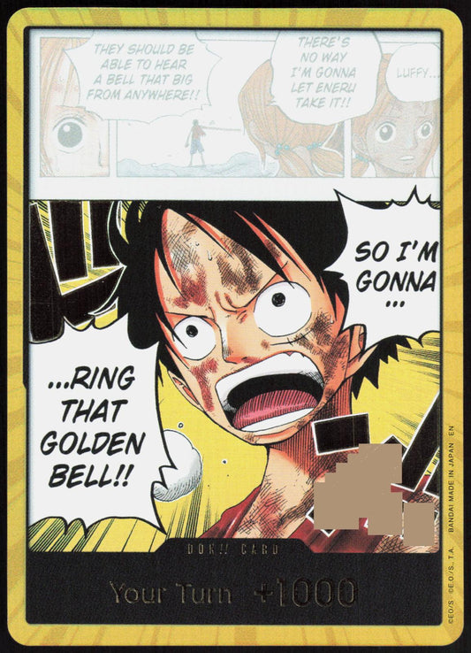 DON!! Card Ring That Golden Bell!!" Luffy (Gold) One Piece NM
