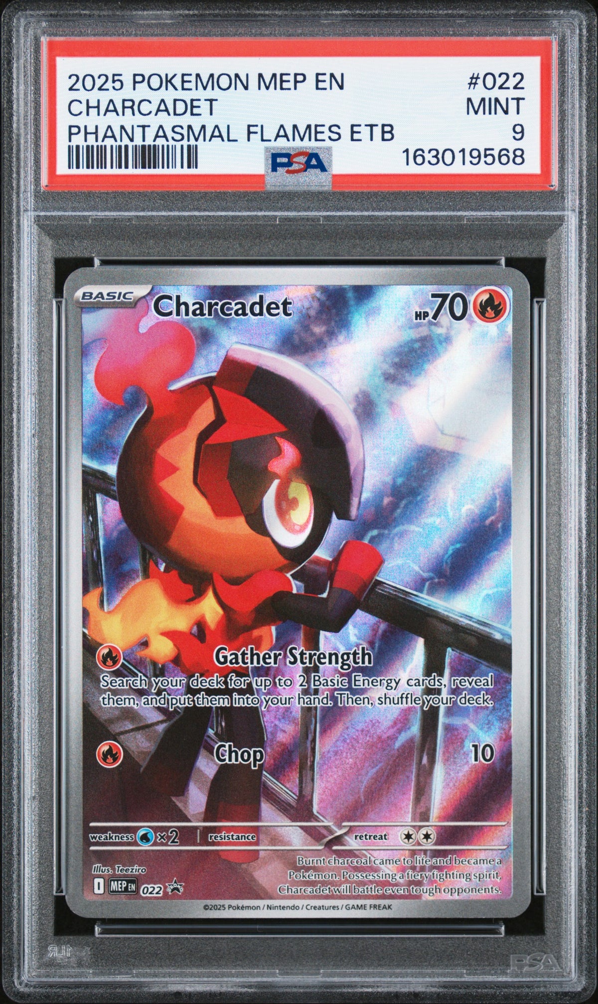 Charcadet 022/094 Phantasmal Flames Elite Trainer Box Pokemon PSA 9