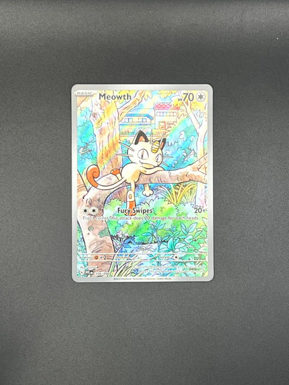 Meowth 106/094 Illustration Rare Phantasmal Flames Pokemon Holo Near Mint