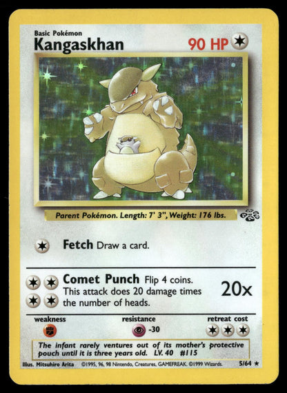 Kangaskhan 5/64 Rare Jungle Pokemon Unlimited Holo Lightly Played