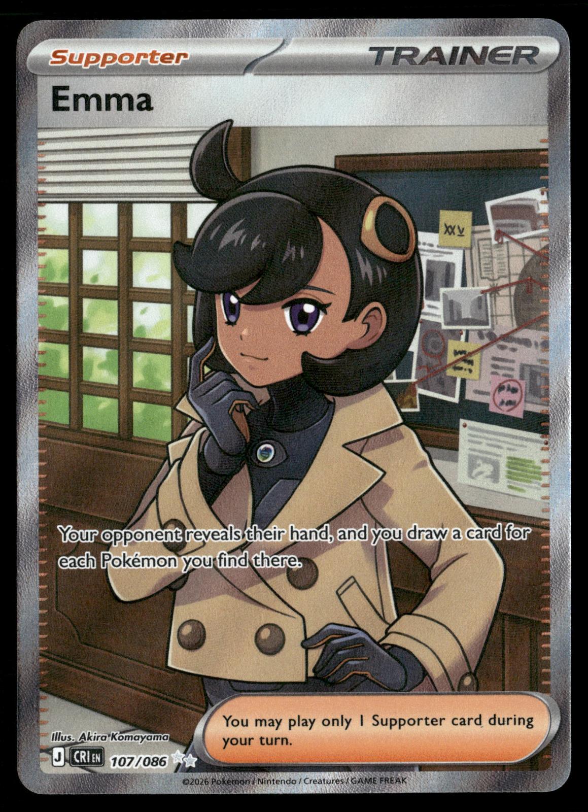 Emma 107/086 Ultra Rare Chaos Rising Pokemon Holo Near Mint