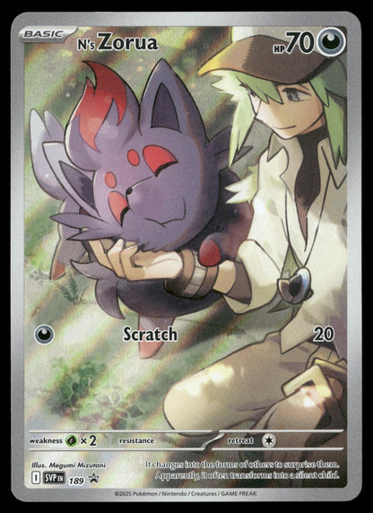 N's Zorua 189 Holo Promo Scarlet & Violet Promo Pokemon Near Mint