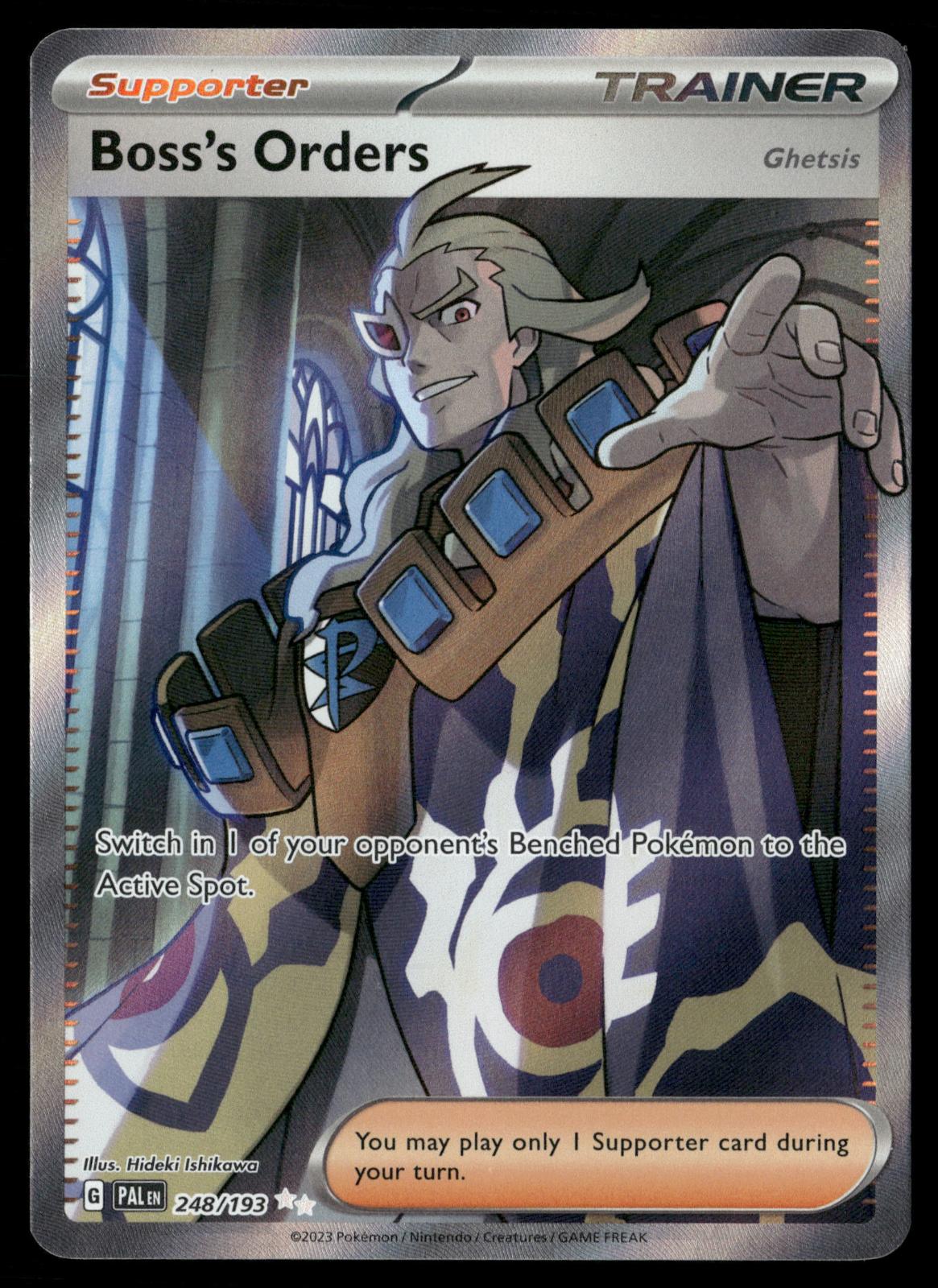 Boss's Orders (Ghetsis) 248/193 Ultra Rare Paldea Evolved Pokemon Holo Near Mint