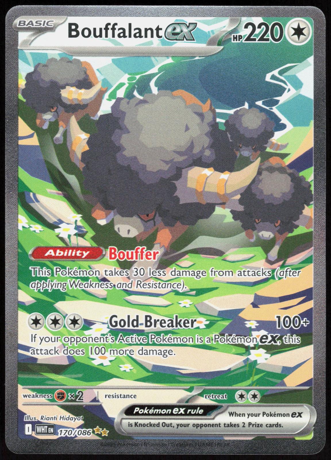 Bouffalant ex 170/086 Holo Special Illustration Rare White Flare Pokemon NM