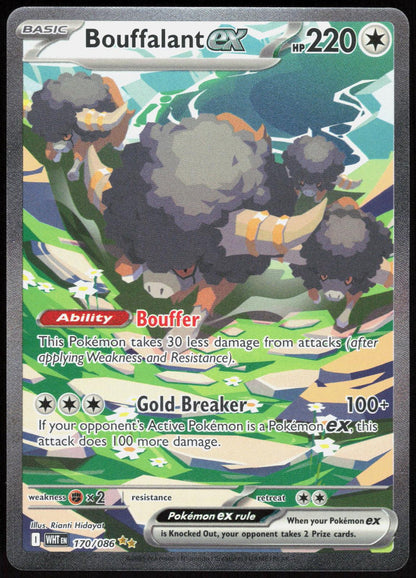 Bouffalant ex 170/086 Holo Special Illustration Rare White Flare Pokemon NM