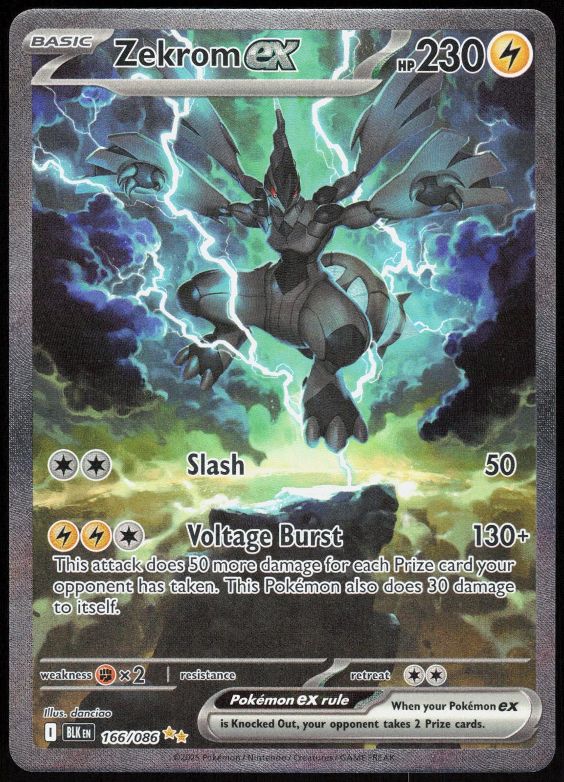 Zekrom ex 166/086 Holo Special Illustration Rare Black Bolt Pokemon Near Mint