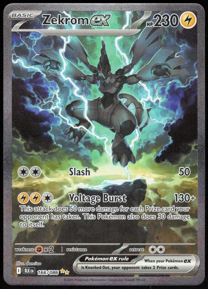 Zekrom ex 166/086 Holo Special Illustration Rare Black Bolt Pokemon Near Mint