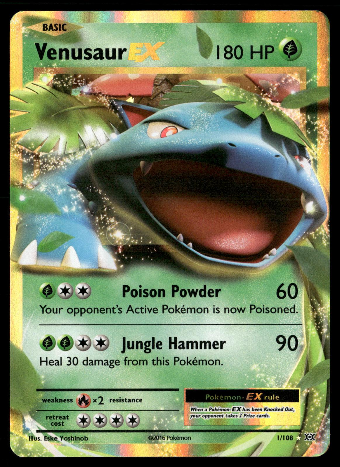 Venusaur EX 1/108 Holo EX Rare Evolutions Pokemon Near Mint
