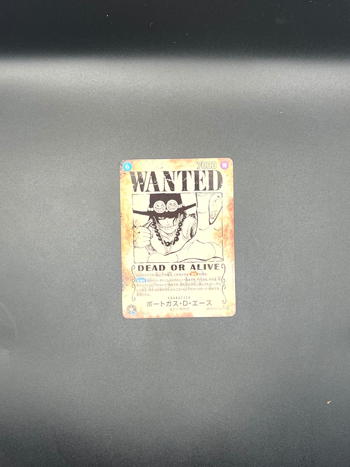 Portgas D Ace (Wanted) OP13-119 Carrying On His Will One Piece Japanese NM