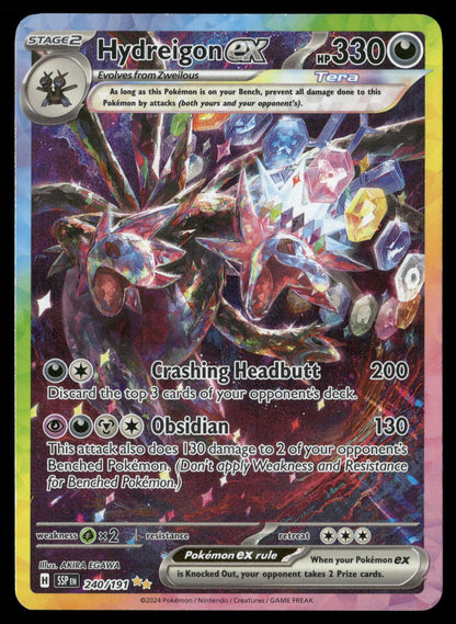 Hydreigon ex 240/191 Special Illustration Rare Surging Sparks Pokemon Holo NM