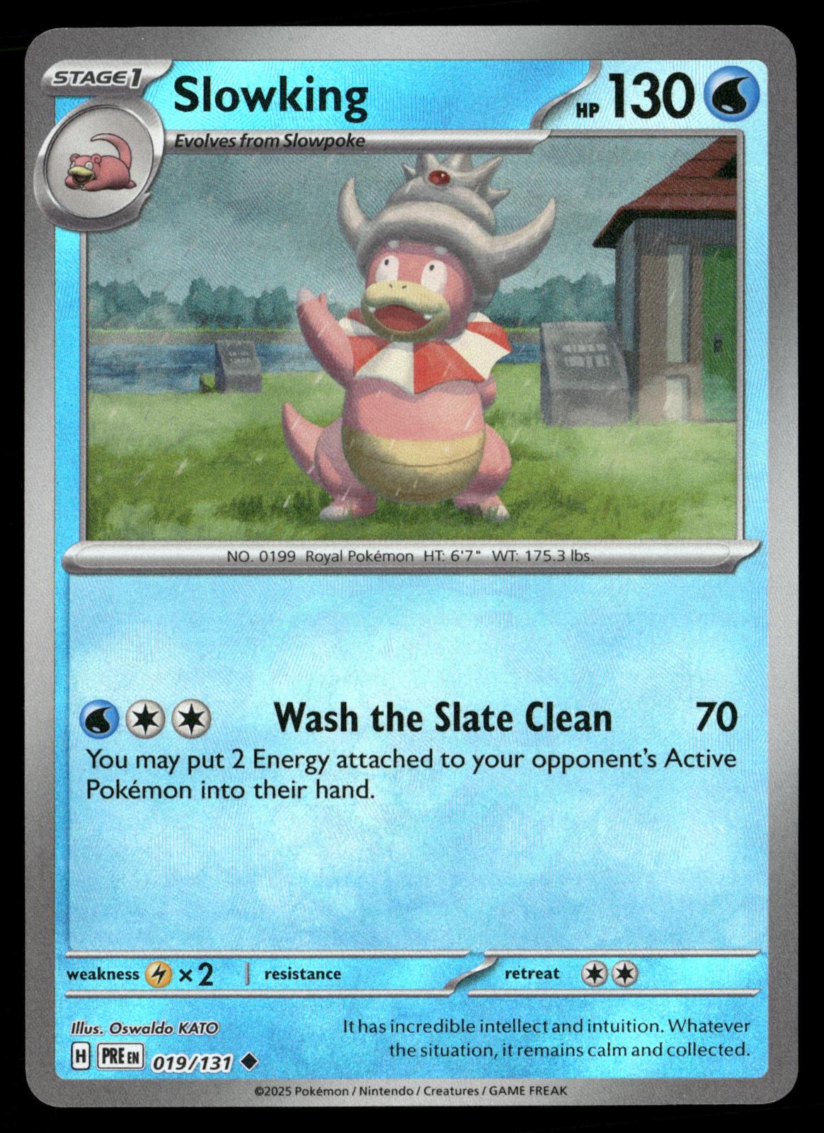 Slowking (Master Ball Pattern) 019/131 Prismatic Evolutions Pokemon Holo NM