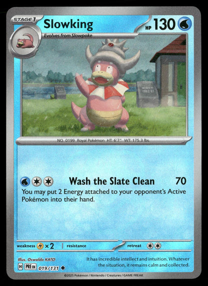 Slowking (Master Ball Pattern) 019/131 Prismatic Evolutions Pokemon Holo NM