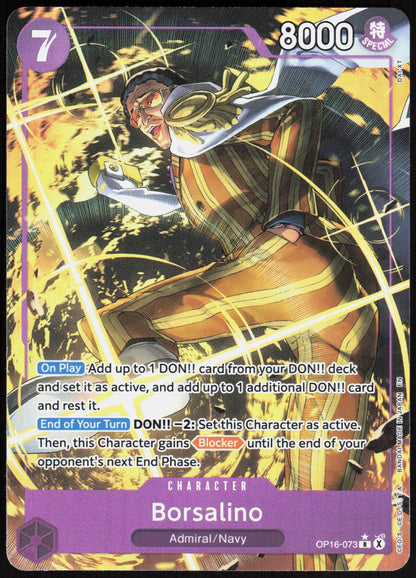 Borsalino OP16-073 Alt Art Rare The Time of Battle One Piece NM