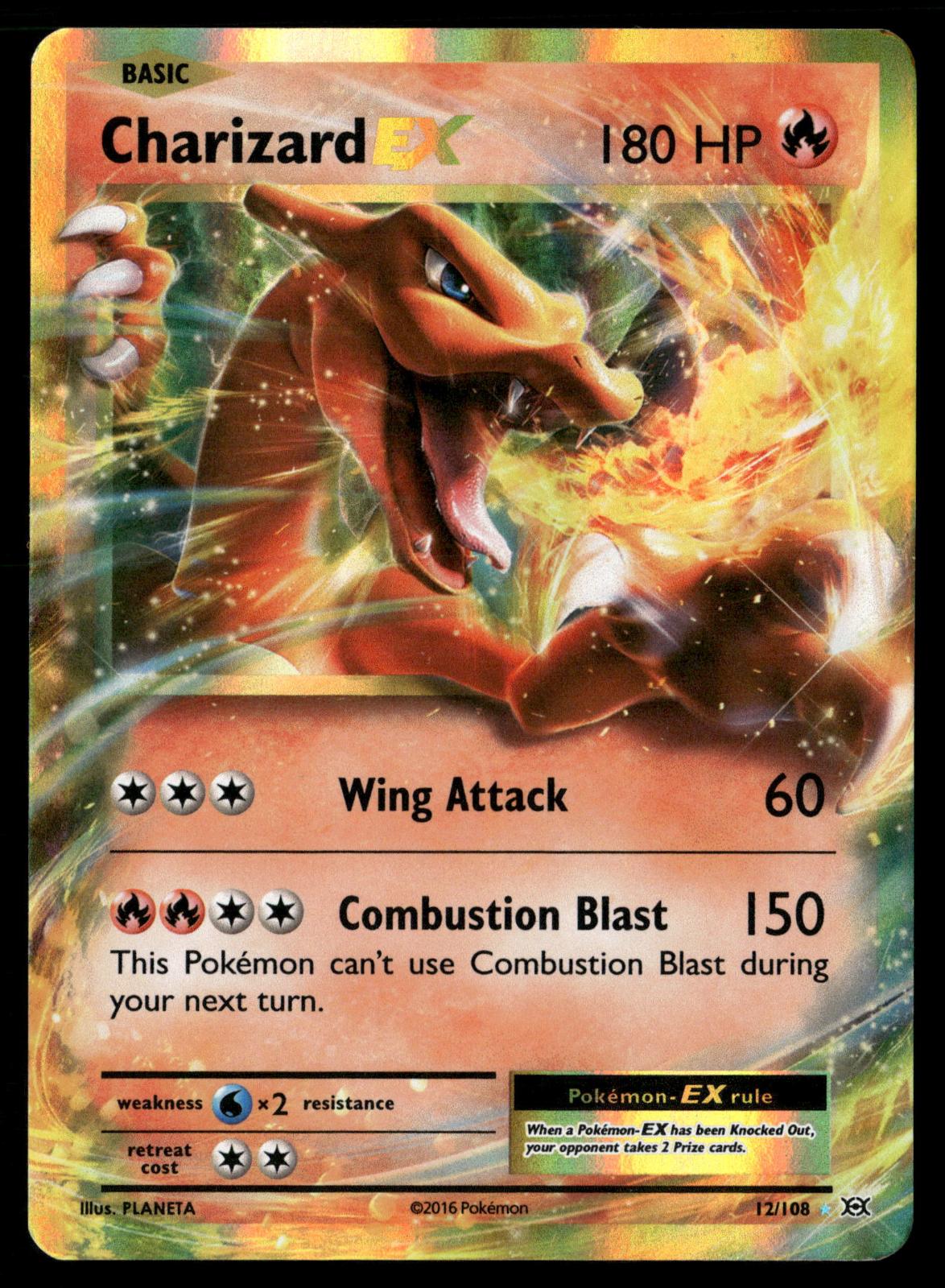 Charizard EX 12/108 Holo EX Rare Evolutions Pokemon Near Mint