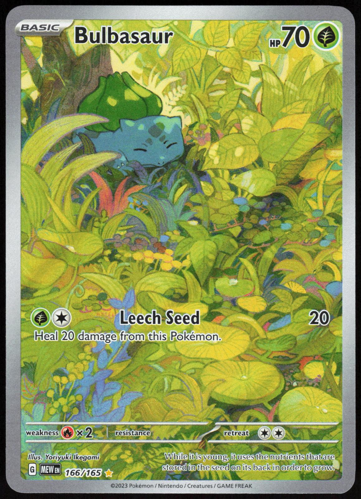 Bulbasaur 166/165 Illustration Rare 151 Pokemon Holo Near Mint