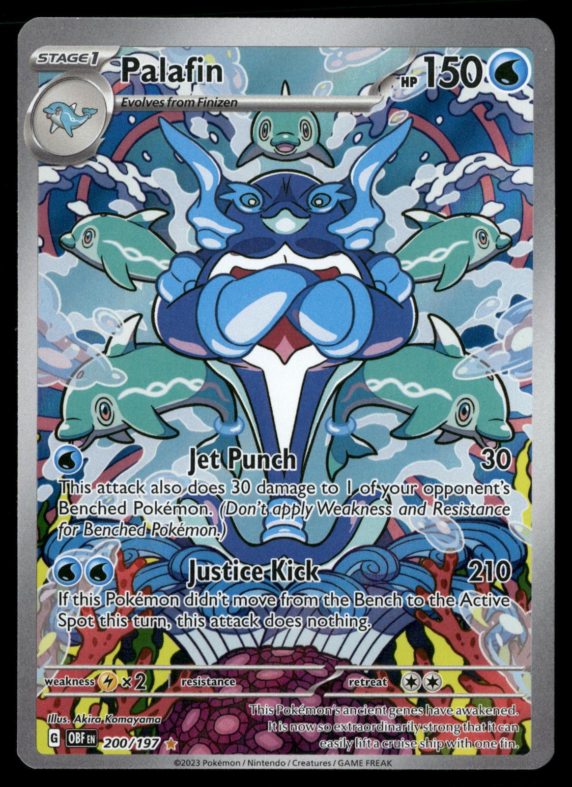 Palafin 200/197 Illustration Rare Obsidian Flames Pokemon Holo Near Mint
