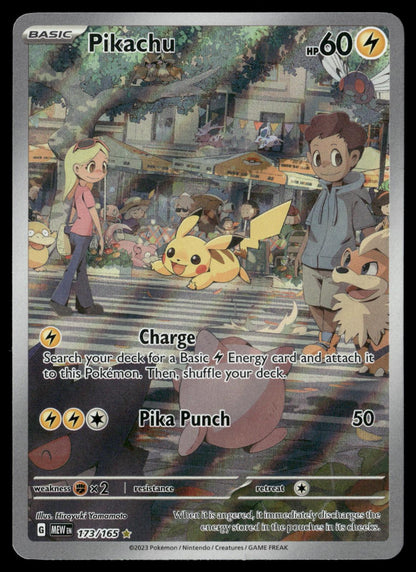 Pikachu 173/165 Illustration Rare 151 Pokemon Holo Near Mint