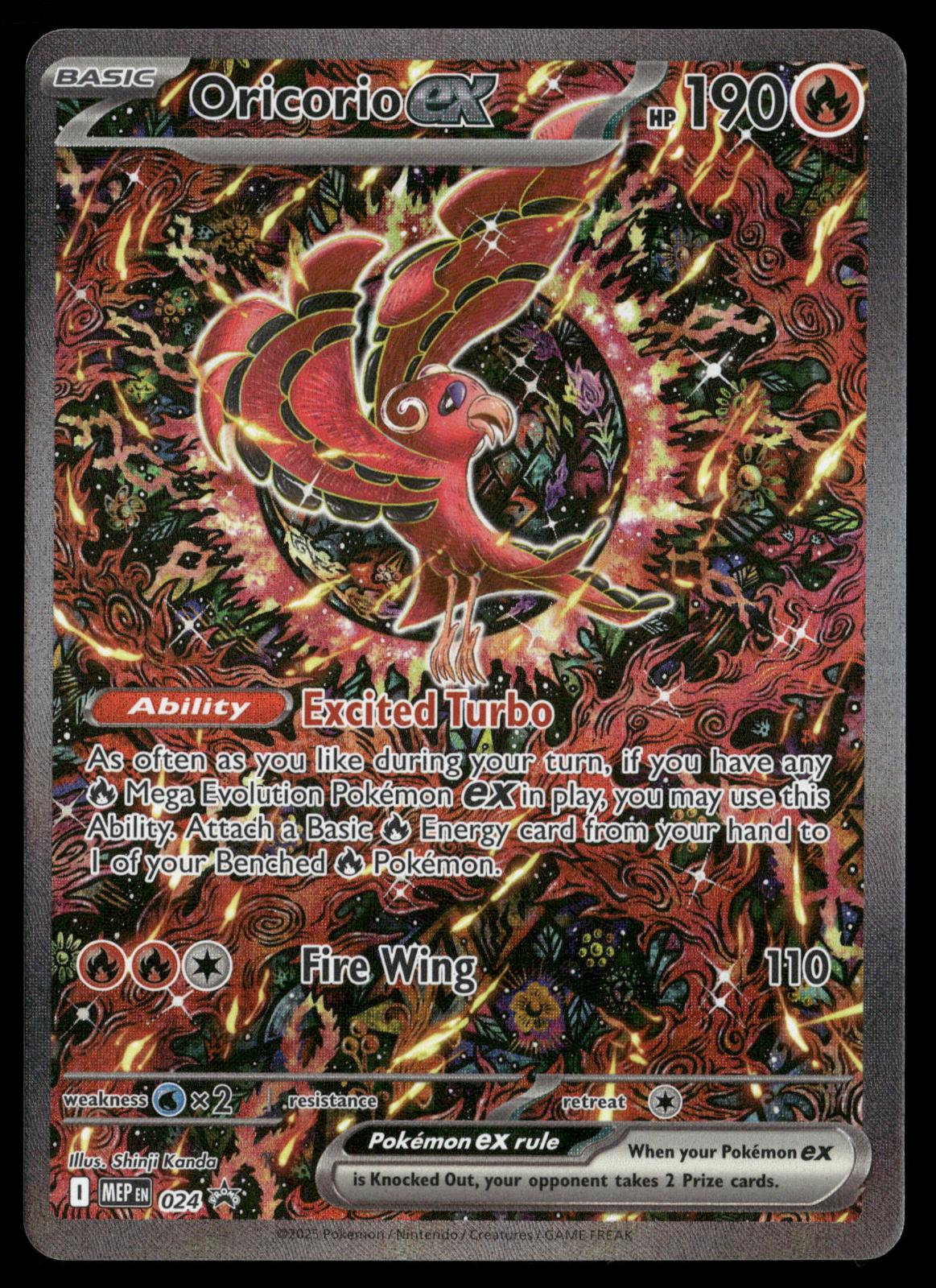 Oricorio ex 024 Holo Promo ME: Mega Evolution Promo Pokemon Near Mint