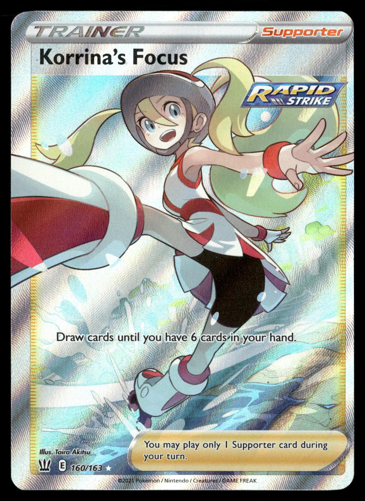 Korrina's Focus 160/163 Ultra Rare Battle Styles Pokemon Holo Near Mint
