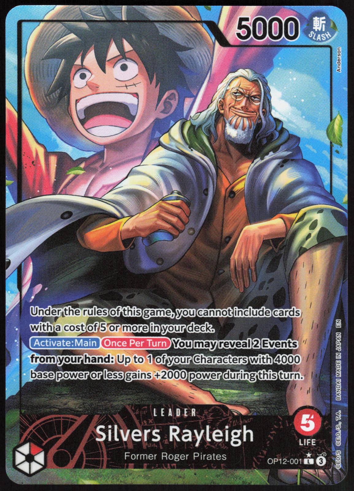 Silvers Rayleigh Alternate Art L OP12-001 Legacy of the Master One Piece NM