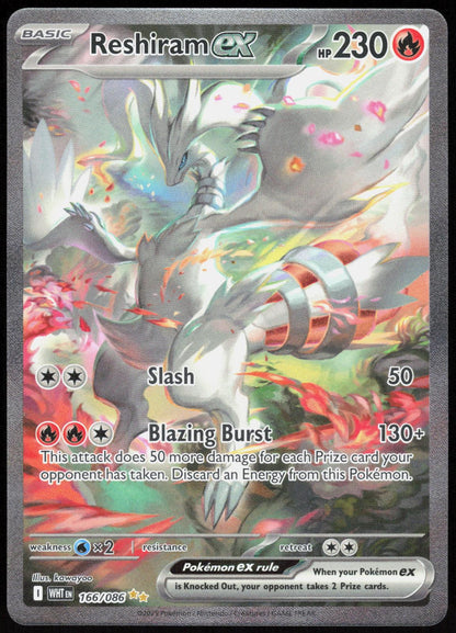 Reshiram ex 166/086 Holo Special Illustration Rare White Flare Pokemon Near Mint