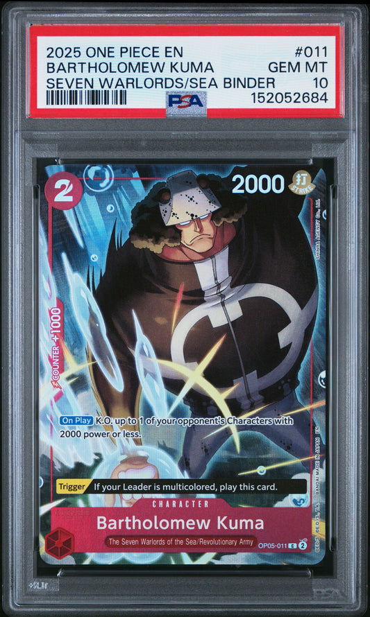 Bartholomew Kuma 011 One Piece PSA 10