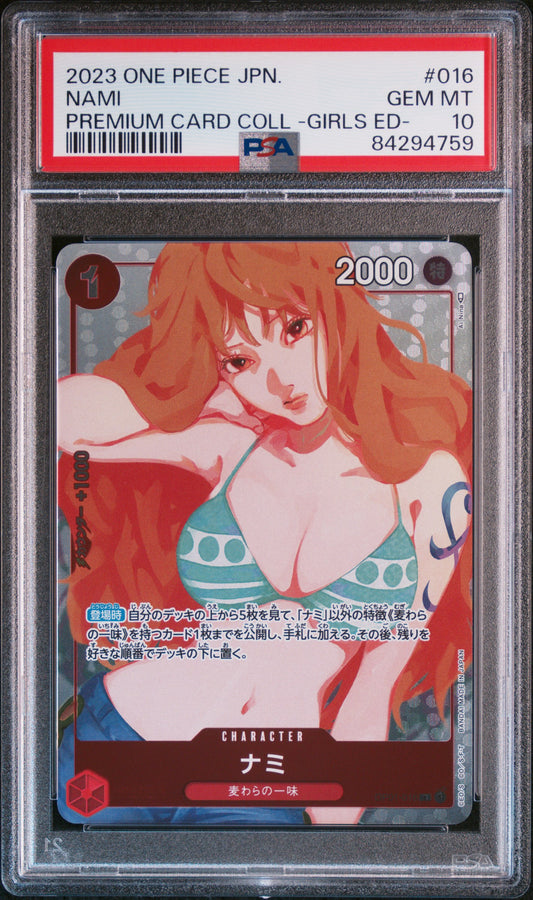 Nami 016 One Piece Japanese PSA 10