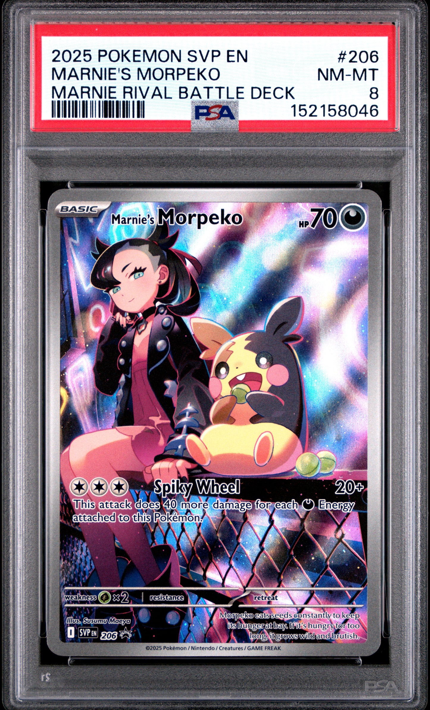 Marnie's Morpeko 206 Marnie Rival Battle Deck Sv Black Star Promo Pokemon PSA 8