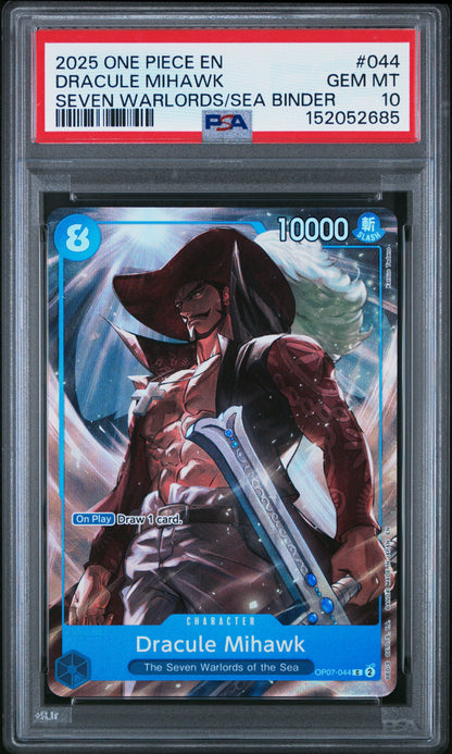 Dracule Mihawk 044 One Piece PSA 10